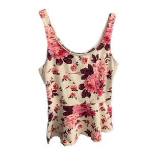 Express Floral Peplum Shirt